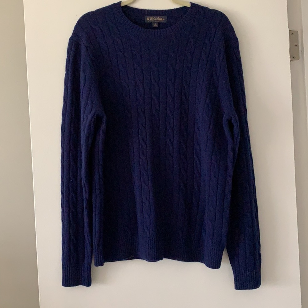 Brooks Brothers Blue Lambswool Sweater Men’s L